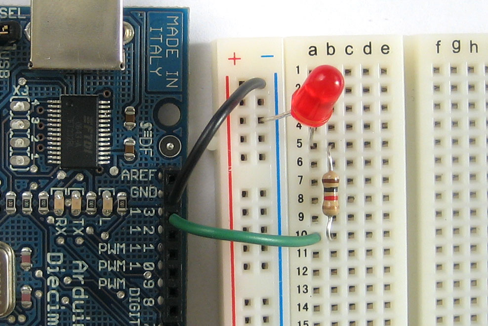 Tutorial 2 - Blinking LED on breadboard