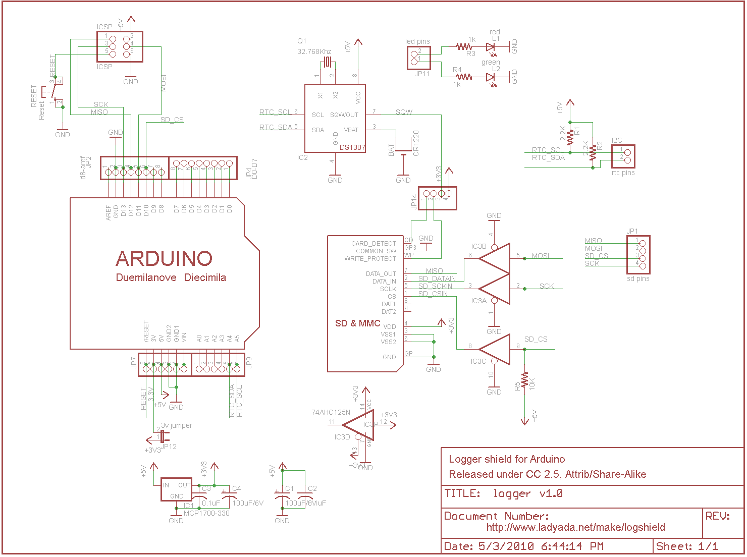 Data-Logger Shield for Arduino for avr wiring diagram 